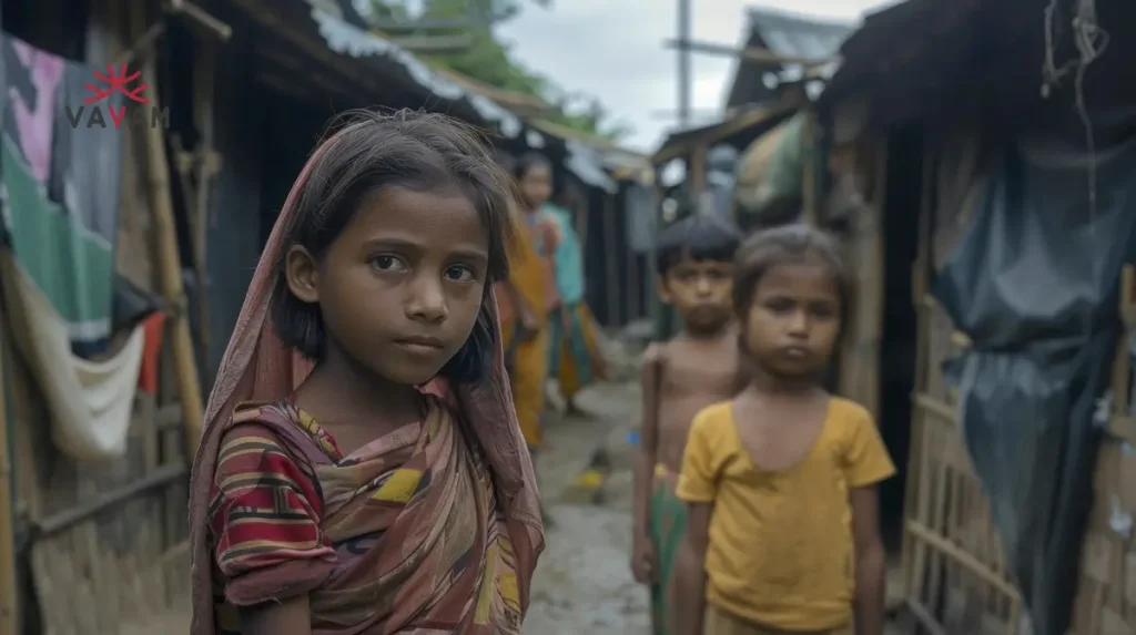 A young girl stands confidently before a group of children, symbolizing the importance of education for gender equality.