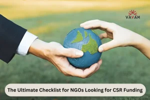Checklist for NGOs Looking for CSR Funding – A symbolic image of CSR support, showing a businessperson handing over a small Earth model.