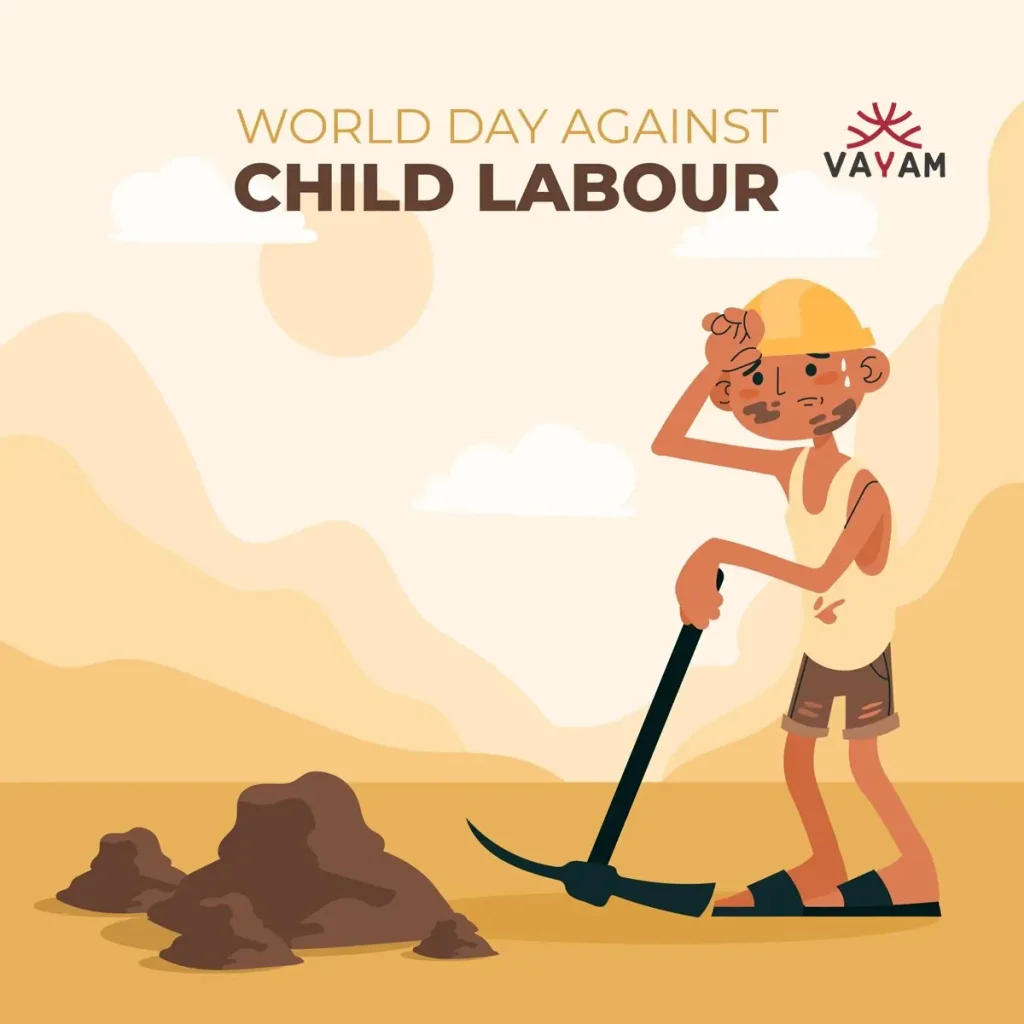 Image promoting World Day Against Child Labour, highlighting the message "Business Is Truly Child Labour-Free."