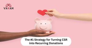 Infographic illustrating collection of donation due to CSR efforts.