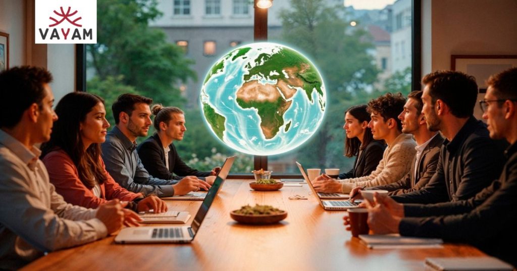 Ngo and corporate donors discuss corporate social responsibility strategies.