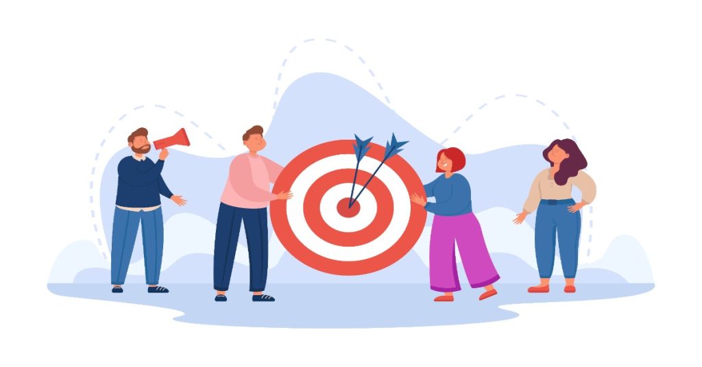 People hold a target with arrows and a bullhorn, symbolizing CSR values and the rise of purpose-driven professionals.