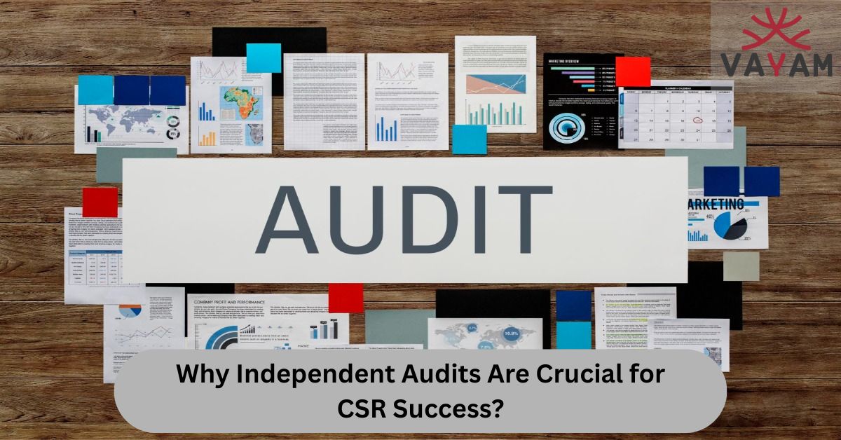 "Audit" written on the middle center of the image, with various documents spread across a table for audit.