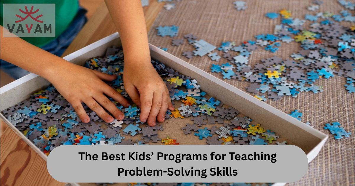 Image showcasing various activities from the best kids' programs for teaching problem-solving skills.