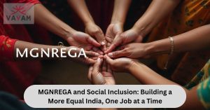 MGNREGA promotes social inclusion, aiming to create a more equal India through job opportunities for all citizens.