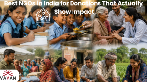 Best NGOs in India for donations that actually show impact supporting education, healthcare, rural development, farmer welfare, and community empowerment with measurable social impact.